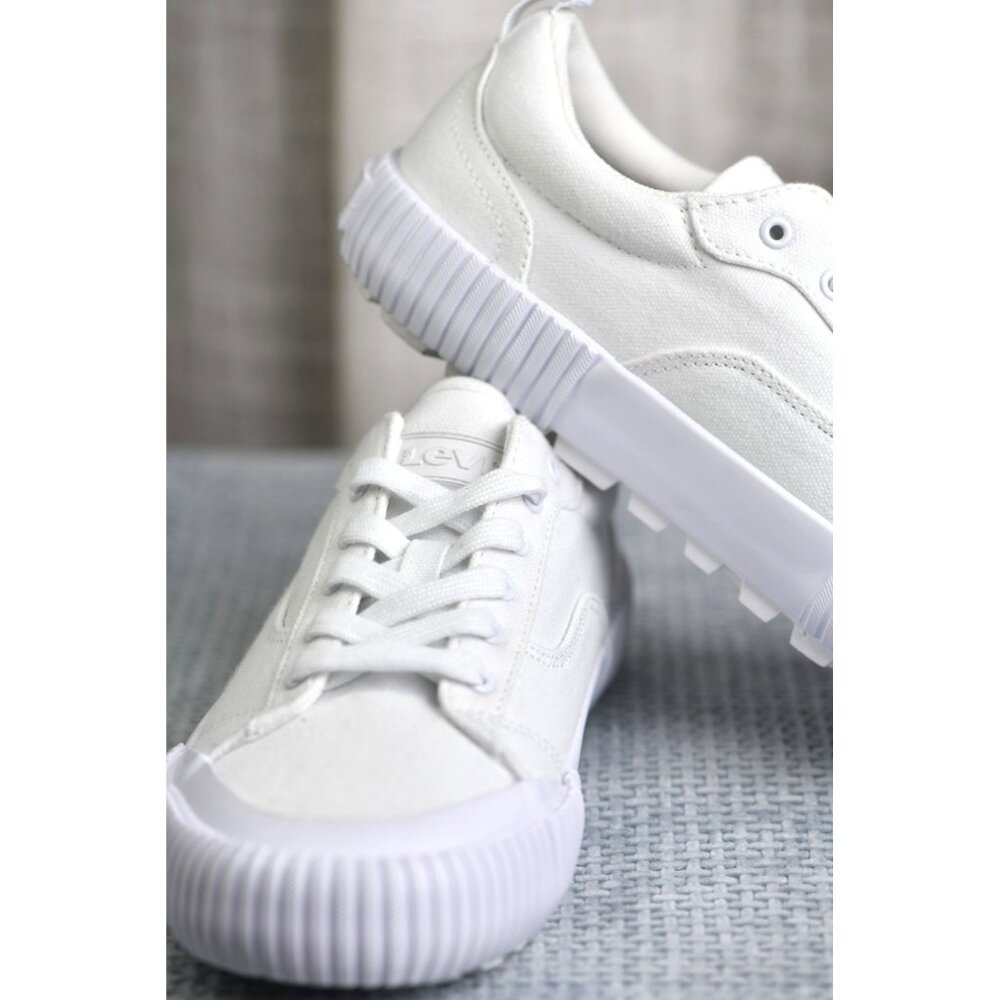 New! Size: 6.5 Women | Levi's Womens Emma Platform Sneaker Shoe | White - Picture 4 of 5